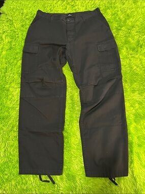 Men's Artform Black Cargo Pants - Utility Style L